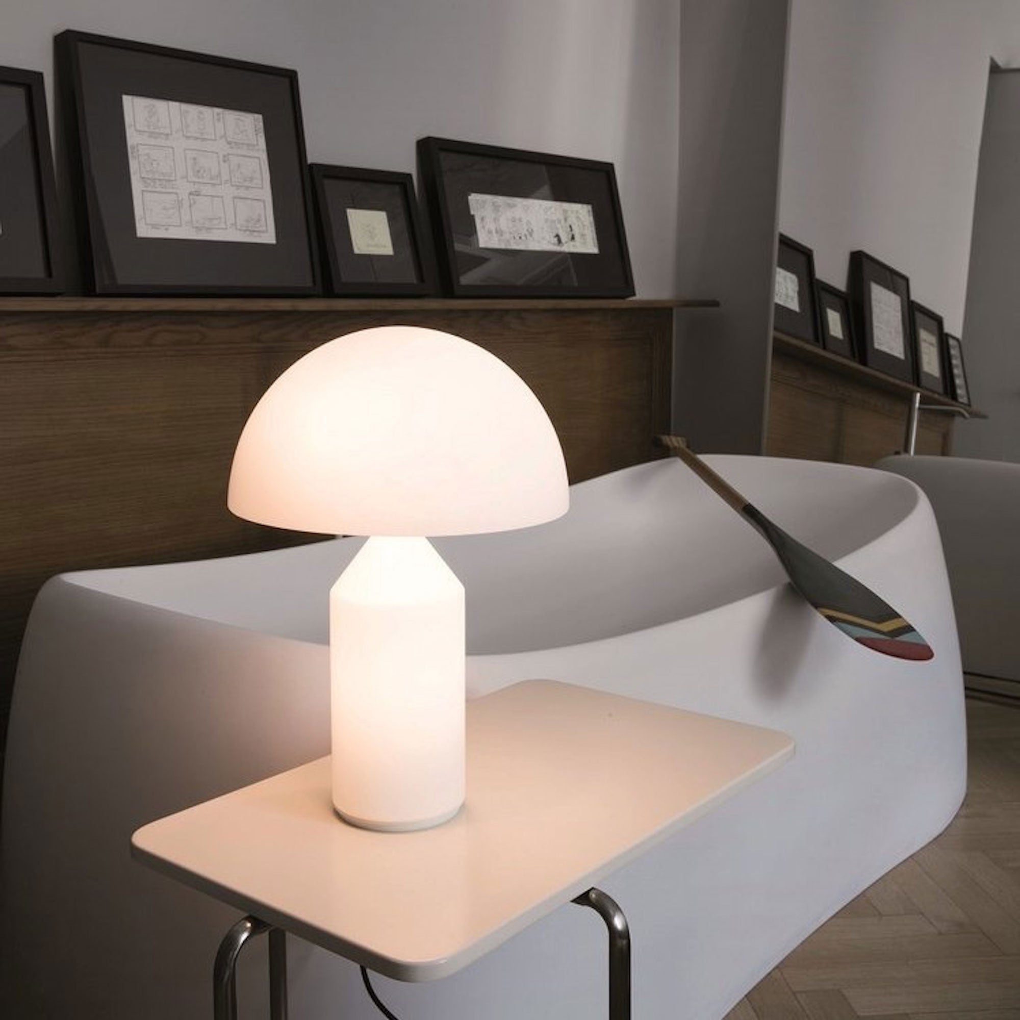 Lampe de table en verre Atollo