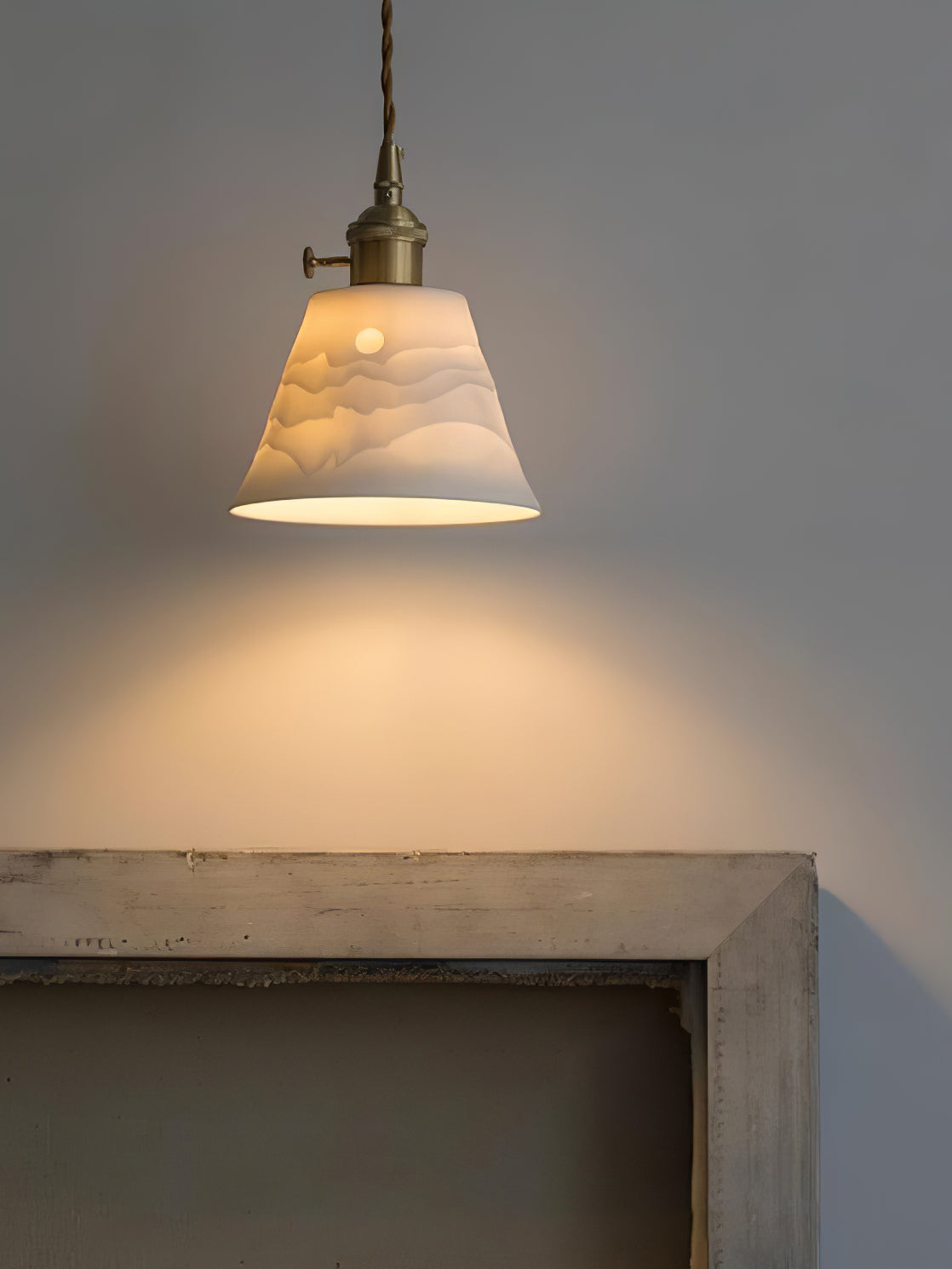 Conical Ceramic Pendant Light