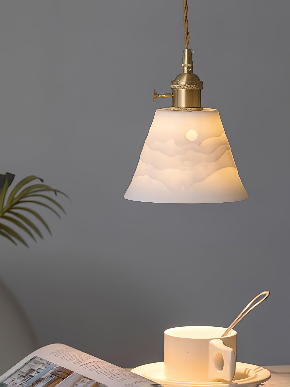 Conical Ceramic Pendant Light