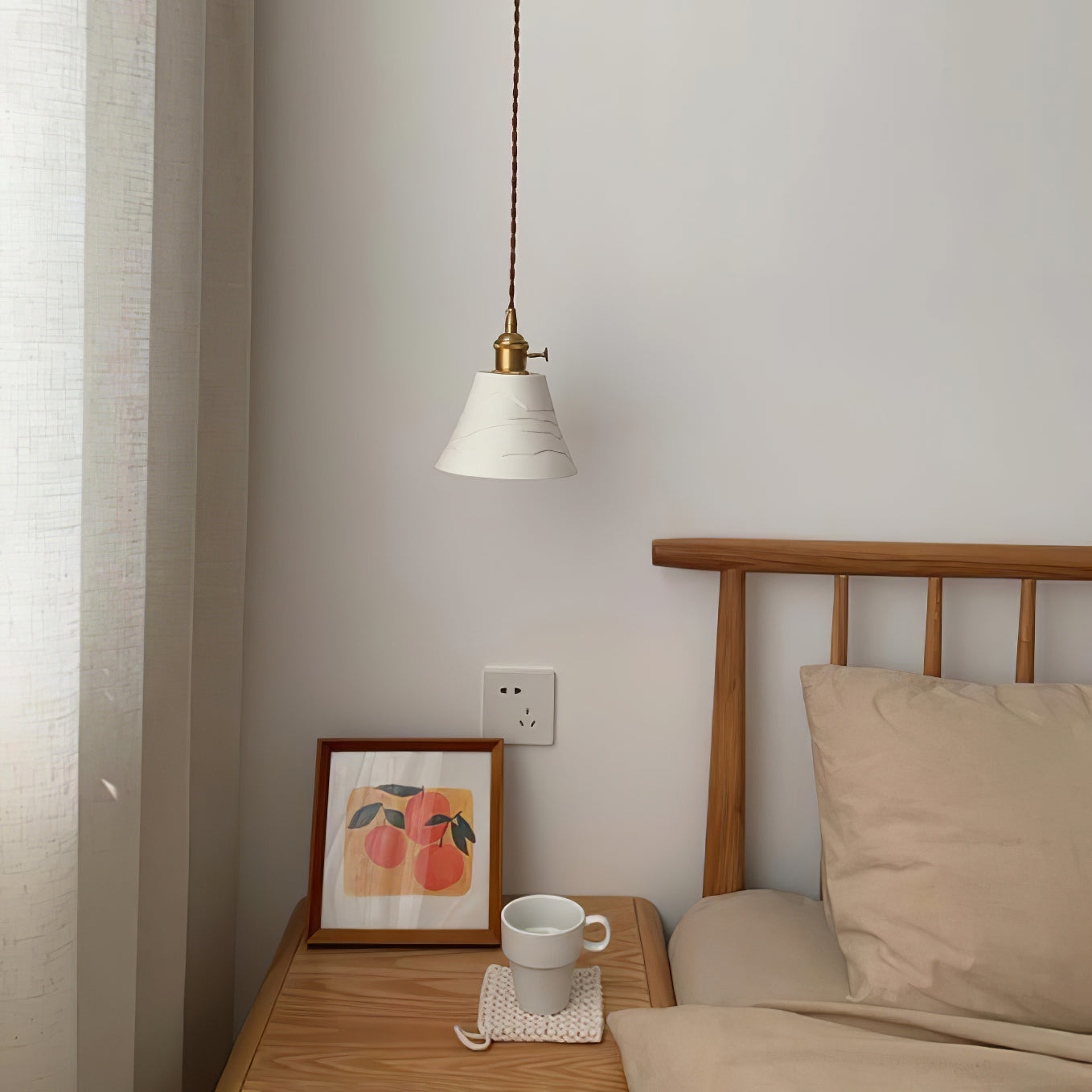 Conical Ceramic Pendant Light