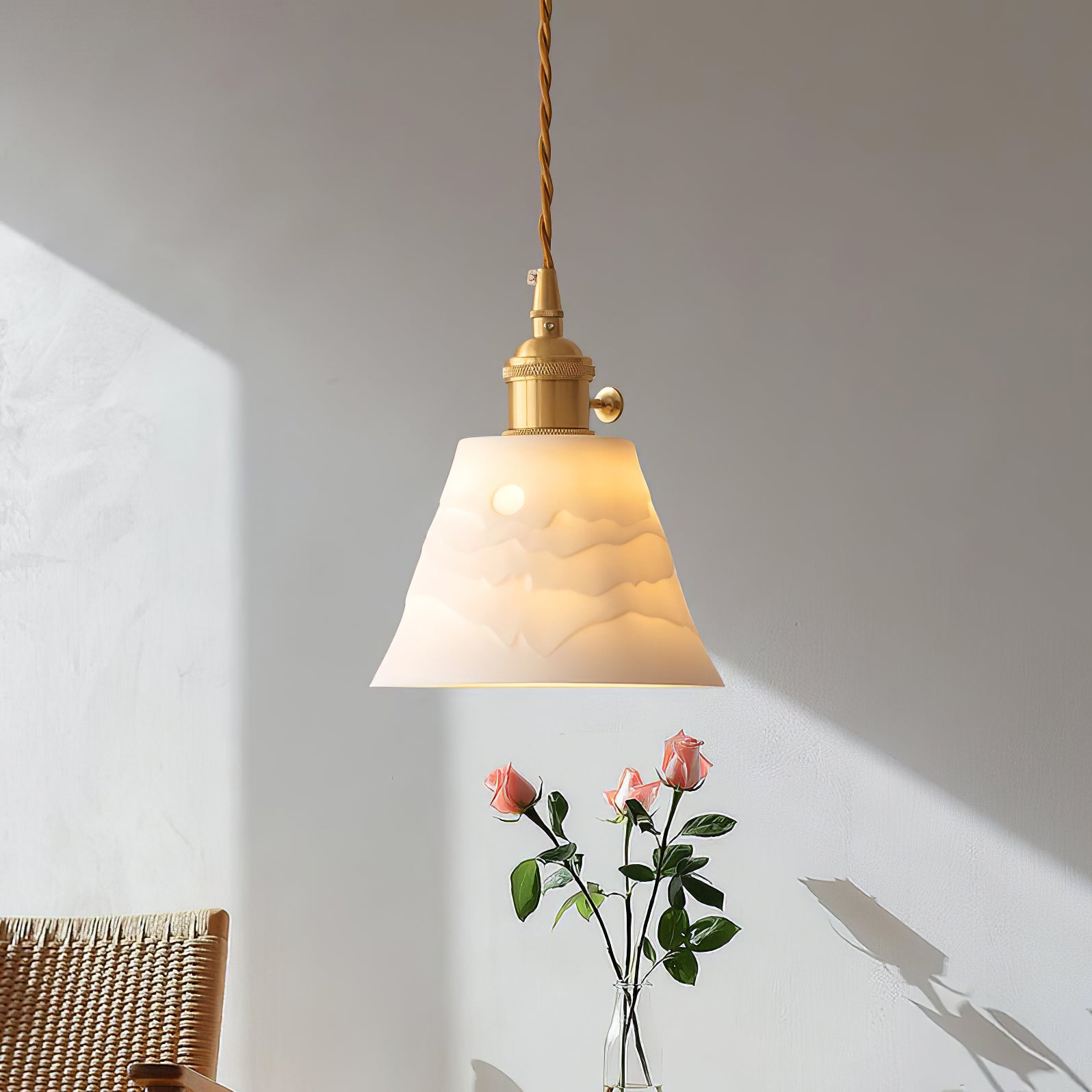 Conical Ceramic Pendant Light