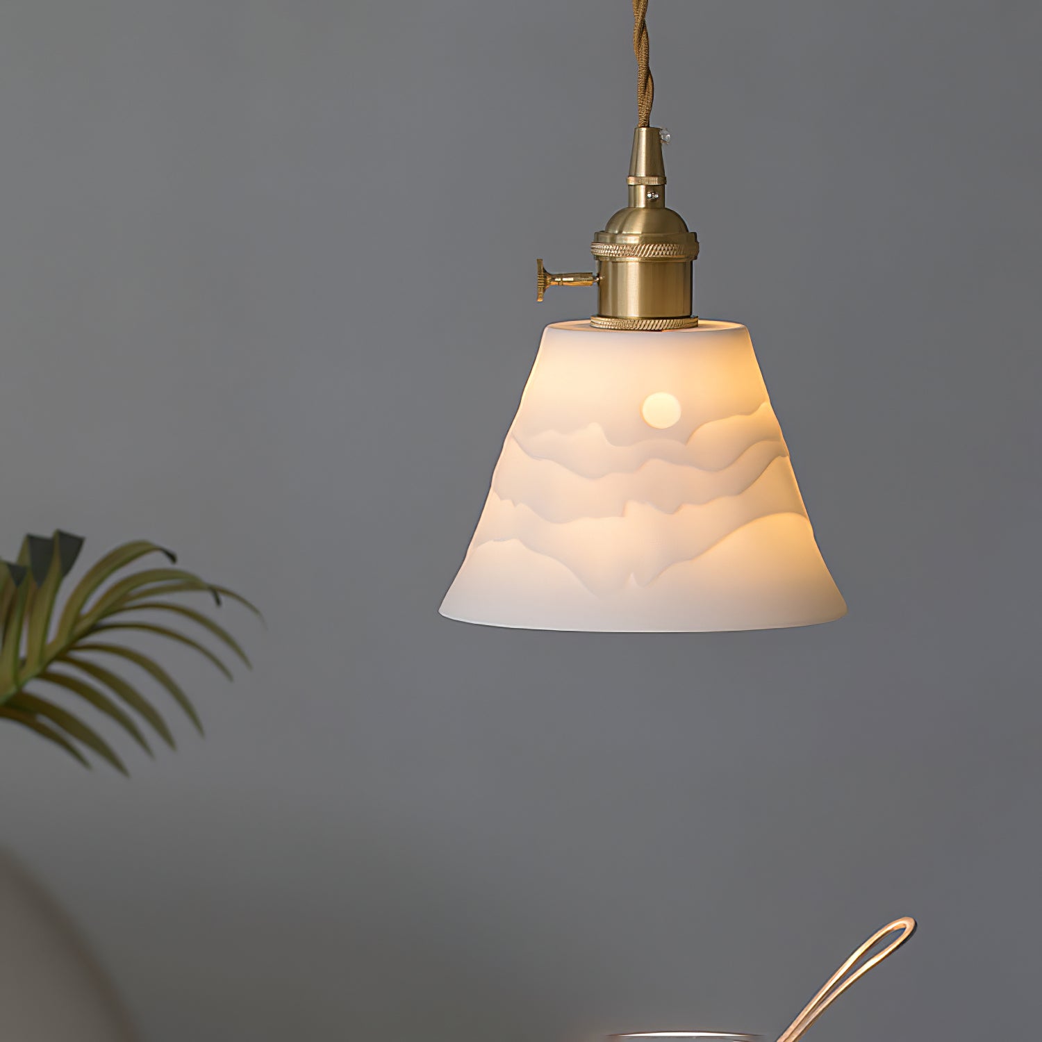 Conical Ceramic Pendant Light