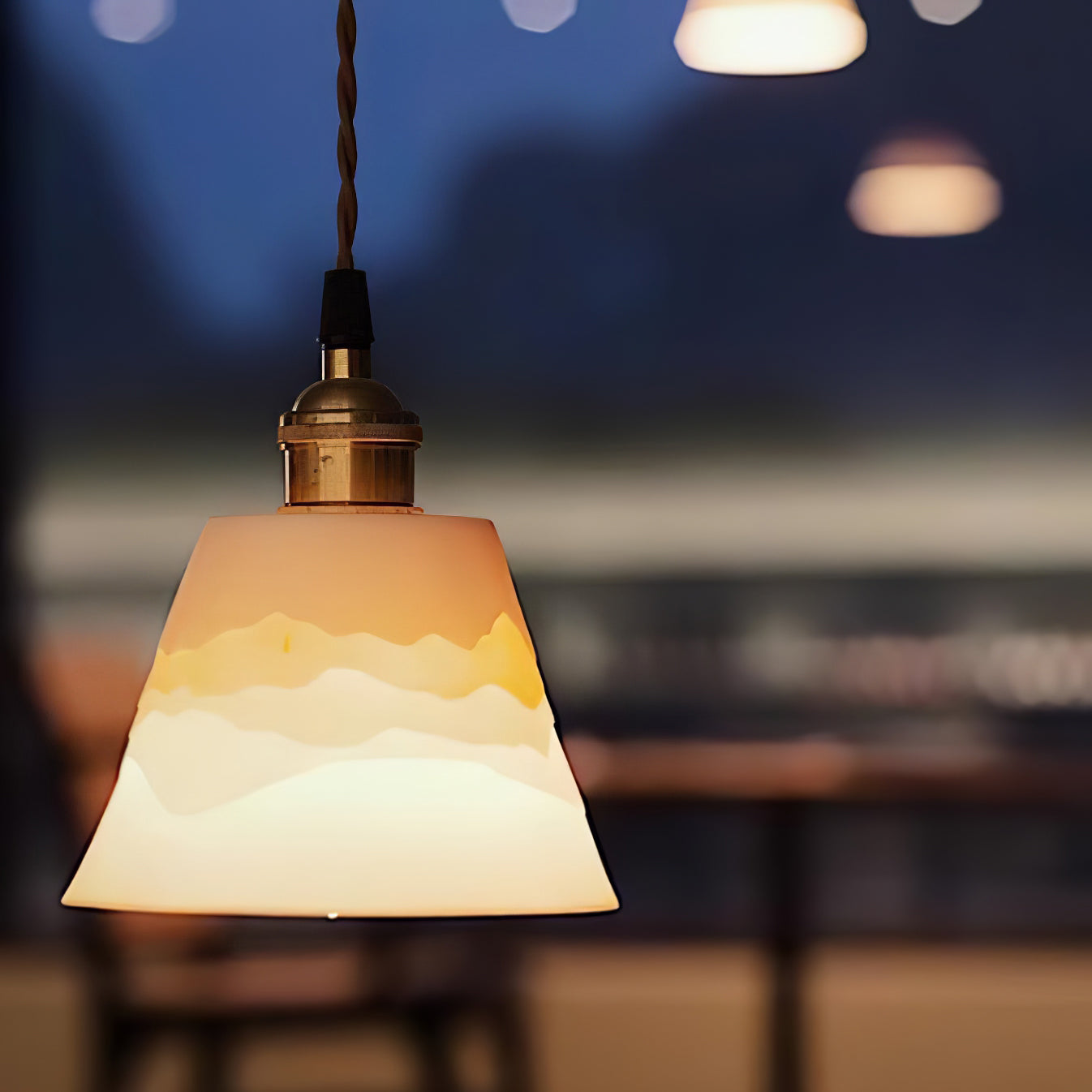 Conical Ceramic Pendant Light