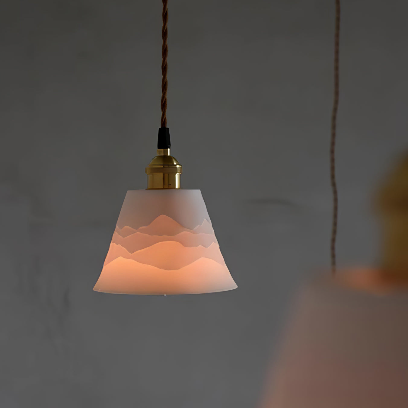 Conical Ceramic Pendant Light