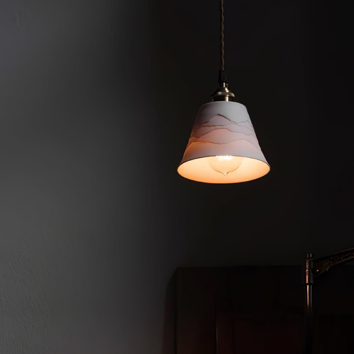 Conical Ceramic Pendant Light