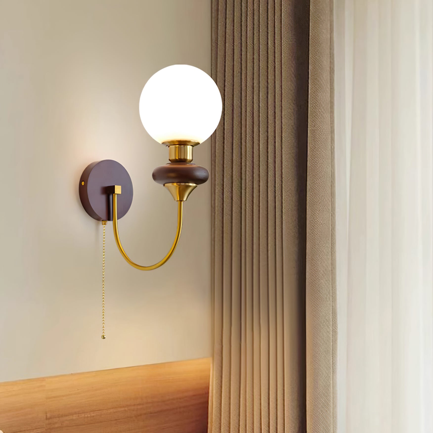 Joan Wooden Wall Light