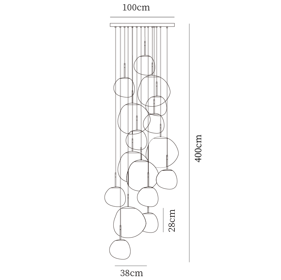 Système de suspension ronde Melt