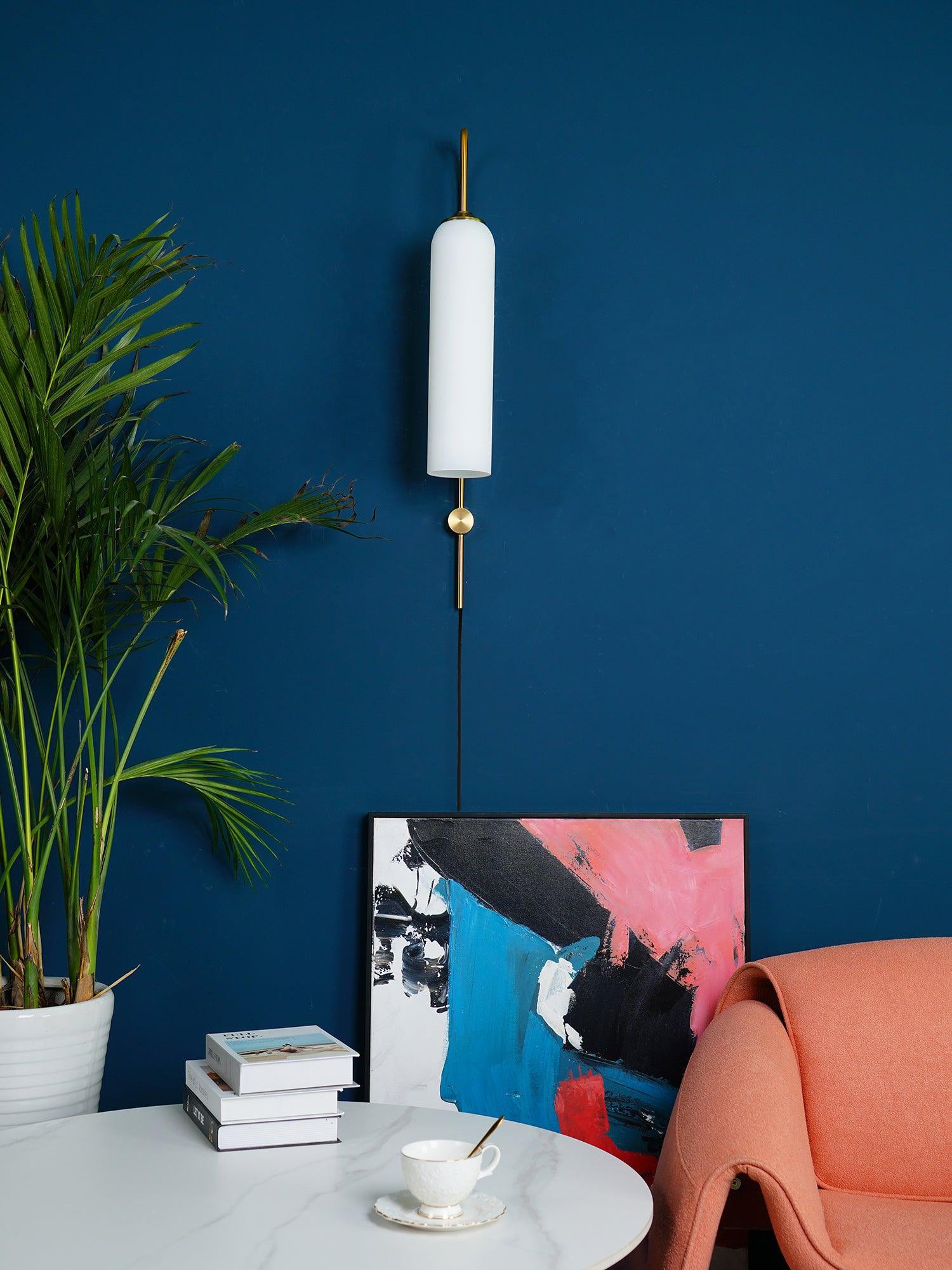 Modern Glass Plug-In Wall Lamp