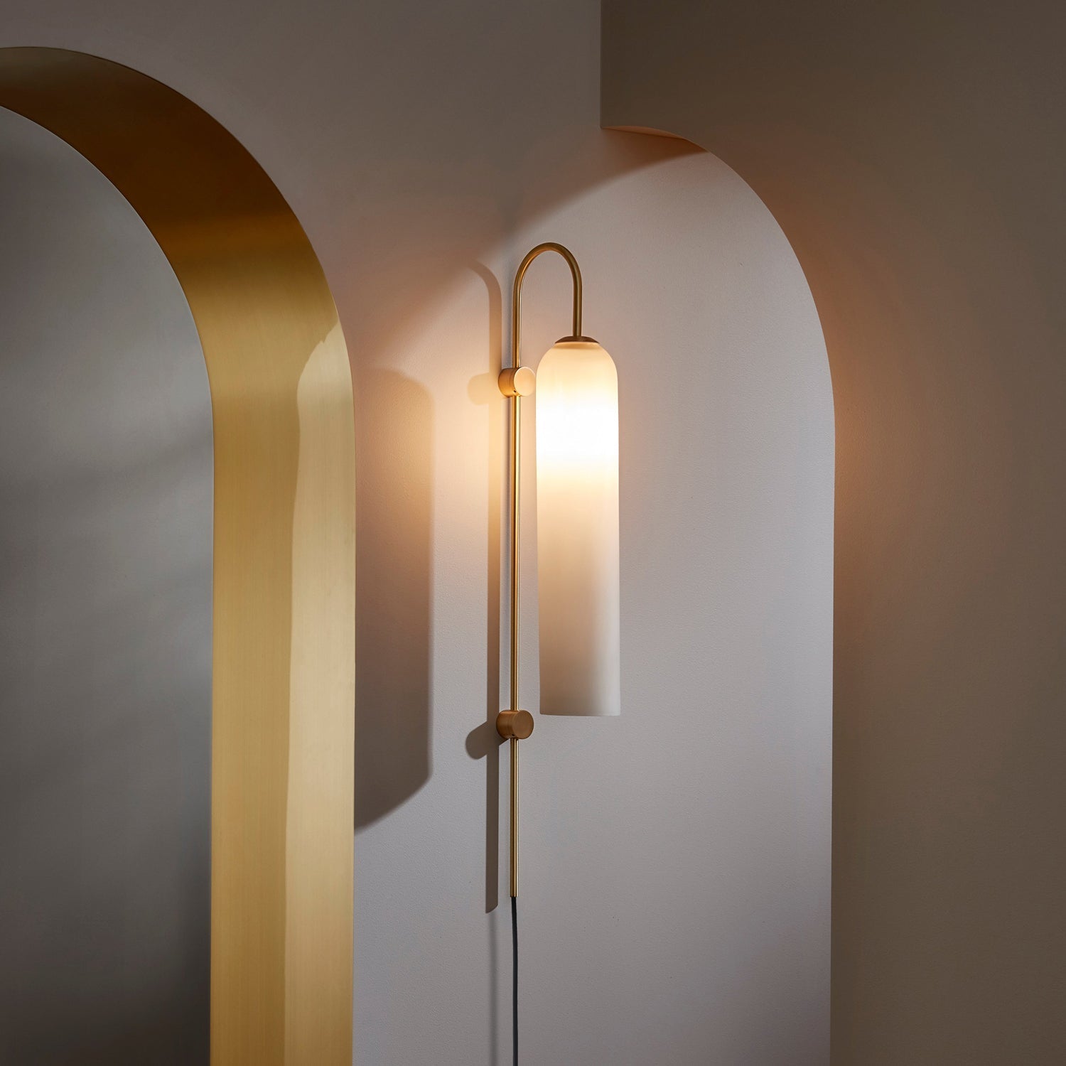 Modern Glass Plug-In Wall Lamp