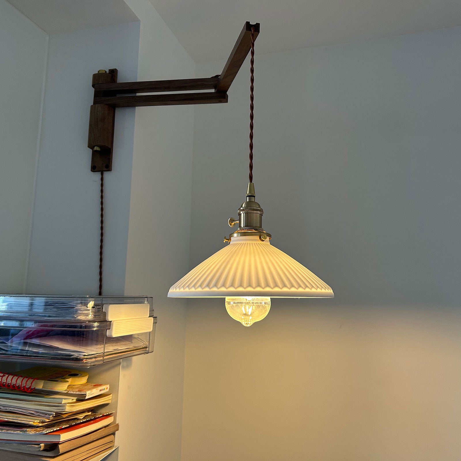 Walnut Telescopic Wall Lamp